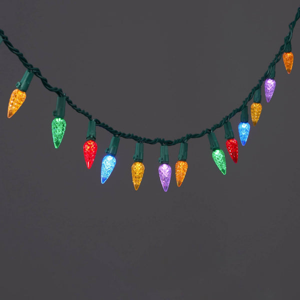 60ct LED C6 Faceted Christmas String Lights Multicolor with Green Wire Wondershop