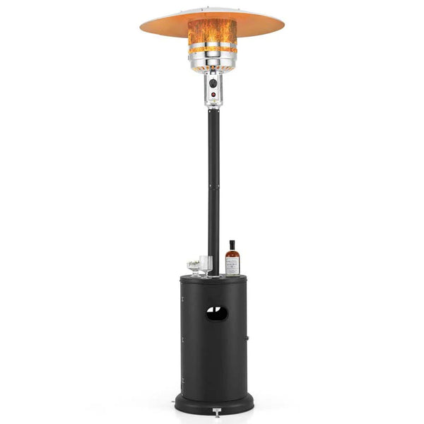 50,000 BTU Propane Outdoor Heater, Round Patio Heater with Stainless Steel Burner, Tip Over, Flame Out Protection, Wheels, CSA Certificated