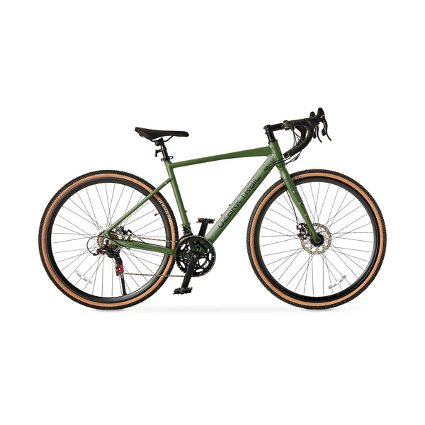 700c Ozark Trail G.1 Explorer Drop Bar Gravel Bike, Medium Frame, Fits Riders 5'5" 5'10", Green, Adult