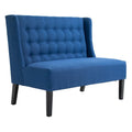 HOMCOM Armless Double Sofa Loveseat Tufted Linen Upholstery Couch with Wooden Legs for Living Room 28.75 x 43.25 x 36.5 inches