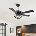 Parrot Uncle 52 Inch Contemporary Chrome Ceiling Fan with Integrated LED Lights and Remote Control