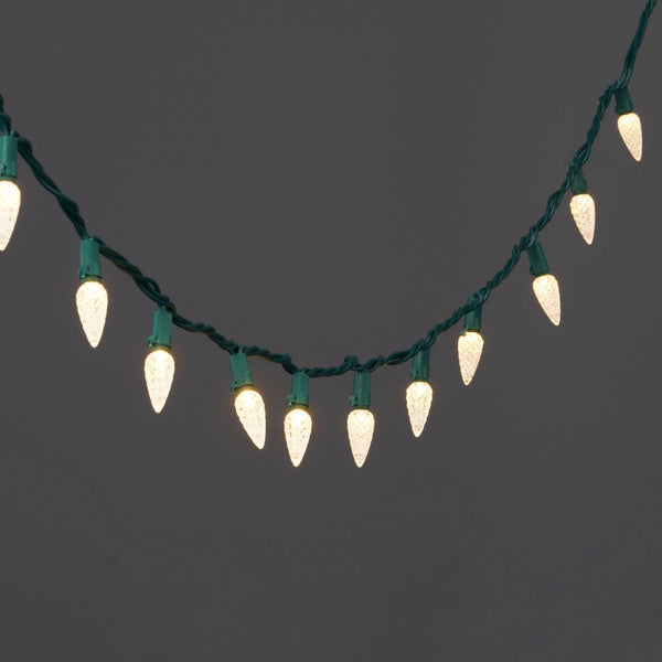 60ct LED C6 Faceted Christmas String Lights Warm White with Green Wire Wondershop
